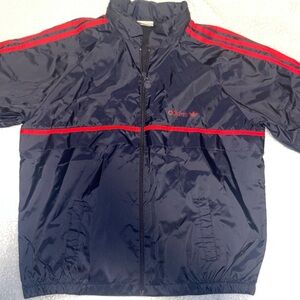 Adidas Originals Vintage Navy & Red Windbreaker – Size L